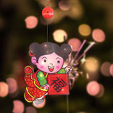 Maxbell Chinese New Year Hanging Decorations LED Decorative Lights for Decor Girl