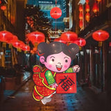 Maxbell Chinese New Year Hanging Decorations LED Decorative Lights for Decor Girl