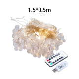 Maxbell Curtain Lights Hanging Ornaments 1.5M LED for Festival Wedding Holiday