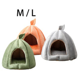 Maxbell Cave Pet Bed Dog Tent Nonslip Slip Cats Warm House for Small Medium Puppy Orange 35x35x35cm