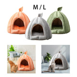 Maxbell Cave Pet Bed Dog Tent Nonslip Slip Cats Warm House for Small Medium Puppy Orange 35x35x35cm