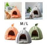 Maxbell Cave Pet Bed Dog Tent Nonslip Slip Cats Warm House for Small Medium Puppy Orange 35x35x35cm