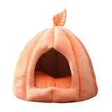 Maxbell Cave Pet Bed Dog Tent Nonslip Slip Cats Warm House for Small Medium Puppy Orange 35x35x35cm