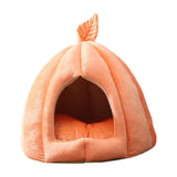 Maxbell Cave Pet Bed Dog Tent Nonslip Slip Cats Warm House for Small Medium Puppy Orange 35x35x35cm