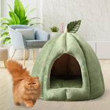 Maxbell Cave Pet Bed Dog Tent Nonslip Slip Cats Warm House for Small Medium Puppy Green 35x35x35cm