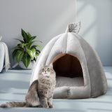 Maxbell Cave Pet Bed Dog Tent Nonslip Slip Cats Warm House for Small Medium Puppy Gray 35x35x35cm