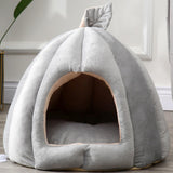 Maxbell Cave Pet Bed Dog Tent Nonslip Slip Cats Warm House for Small Medium Puppy Gray 35x35x35cm