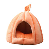 Maxbell Cave Pet Bed Dog Tent Nonslip Slip Cats Warm House for Small Medium Puppy Orange 48x50x40cm