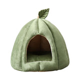 Maxbell Cave Pet Bed Dog Tent Nonslip Slip Cats Warm House for Small Medium Puppy Green 48x50x40cm