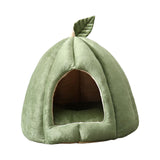 Maxbell Cave Pet Bed Dog Tent Nonslip Slip Cats Warm House for Small Medium Puppy Green 48x50x40cm