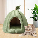 Maxbell Cave Pet Bed Dog Tent Nonslip Slip Cats Warm House for Small Medium Puppy Green 48x50x40cm