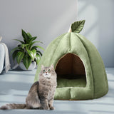 Maxbell Cave Pet Bed Dog Tent Nonslip Slip Cats Warm House for Small Medium Puppy Green 48x50x40cm