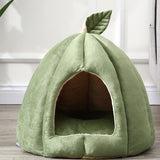 Maxbell Cave Pet Bed Dog Tent Nonslip Slip Cats Warm House for Small Medium Puppy Green 48x50x40cm