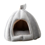 Maxbell Cave Pet Bed Dog Tent Nonslip Slip Cats Warm House for Small Medium Puppy Gray 48x50x40cm