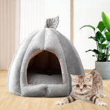 Maxbell Cave Pet Bed Dog Tent Nonslip Slip Cats Warm House for Small Medium Puppy Gray 48x50x40cm