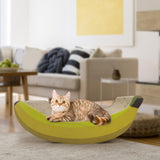 Maxbell Scratcher Pad Cat Scratcher Durable Ornament Indoor Living Room Activities Yellow 47x22x15cm
