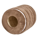 Maxbell Cave House Semi Enclosed Small Dog Bed Breathable Cat Beds for Indoor Cats Brown