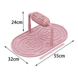 Maxbell Dogs Licking Pad Dish Detachable Feeding Feeder Nonslip Waterproof for Cat Pink