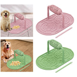 Maxbell Dogs Licking Pad Dish Detachable Feeding Feeder Nonslip Waterproof for Cat Pink