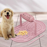 Maxbell Dogs Licking Pad Dish Detachable Feeding Feeder Nonslip Waterproof for Cat Pink