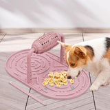 Maxbell Dogs Licking Pad Dish Detachable Feeding Feeder Nonslip Waterproof for Cat Pink
