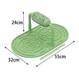 Maxbell Dogs Licking Pad Dish Detachable Feeding Feeder Nonslip Waterproof for Cat Green