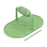 Maxbell Dogs Licking Pad Dish Detachable Feeding Feeder Nonslip Waterproof for Cat Green