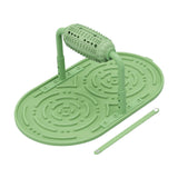 Maxbell Dogs Licking Pad Dish Detachable Feeding Feeder Nonslip Waterproof for Cat Green