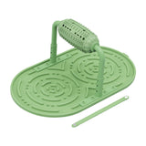 Maxbell Dogs Licking Pad Dish Detachable Feeding Feeder Nonslip Waterproof for Cat Green