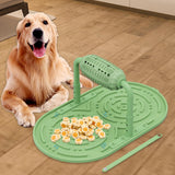Maxbell Dogs Licking Pad Dish Detachable Feeding Feeder Nonslip Waterproof for Cat Green