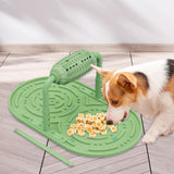Maxbell Dogs Licking Pad Dish Detachable Feeding Feeder Nonslip Waterproof for Cat Green