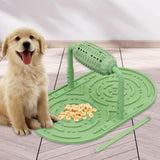 Maxbell Dogs Licking Pad Dish Detachable Feeding Feeder Nonslip Waterproof for Cat Green