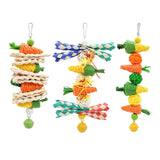 Maxbell Bird Chewing Toy Hanging Swing Training Parrot Toys for Finches Cockatoos A