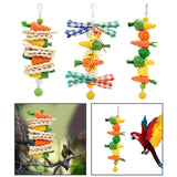 Maxbell Bird Chewing Toy Hanging Swing Training Parrot Toys for Finches Cockatoos A