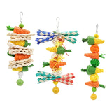 Maxbell Bird Chewing Toy Hanging Swing Training Parrot Toys for Finches Cockatoos A