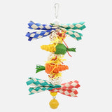 Maxbell Bird Chewing Toy Hanging Swing Training Parrot Toys for Finches Cockatoos A