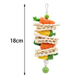 Maxbell Bird Chewing Toy Hanging Swing Training Parrot Toys for Finches Cockatoos A