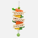 Maxbell Bird Chewing Toy Hanging Swing Training Parrot Toys for Finches Cockatoos B