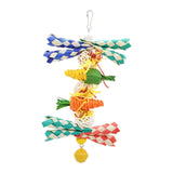 Maxbell Bird Chewing Toy Hanging Swing Training Parrot Toys for Finches Cockatoos B