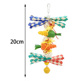 Maxbell Bird Chewing Toy Hanging Swing Training Parrot Toys for Finches Cockatoos B