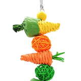 Maxbell Bird Chewing Toy Hanging Swing Training Parrot Toys for Finches Cockatoos C