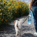 Maxbell Dog Water Bottle Dispenser Portable Foldable Compact Capacity 550ml Travel Blue