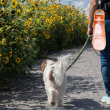 Maxbell Dog Water Bottle Dispenser Portable Foldable Compact Capacity 550ml Travel Orange