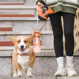 Maxbell Dog Water Bottle Dispenser Portable Foldable Compact Capacity 550ml Travel Orange