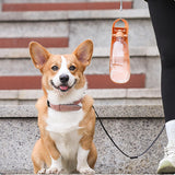 Maxbell Dog Water Bottle Dispenser Portable Foldable Compact Capacity 550ml Travel Orange