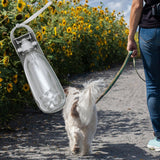 Maxbell Dog Water Bottle Dispenser Portable Foldable Compact Capacity 550ml Travel Grey
