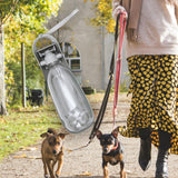 Maxbell Dog Water Bottle Dispenser Portable Foldable Compact Capacity 550ml Travel Grey