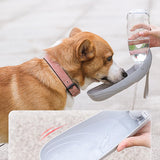 Maxbell Dog Water Bottle Dispenser Portable Foldable Compact Capacity 550ml Travel Grey