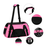 Maxbell Fashion Pet Carrier Bag Adjustable Shoulder Strap Breathable Mesh Portable L Pink