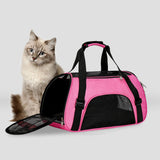 Maxbell Fashion Pet Carrier Bag Adjustable Shoulder Strap Breathable Mesh Portable L Pink